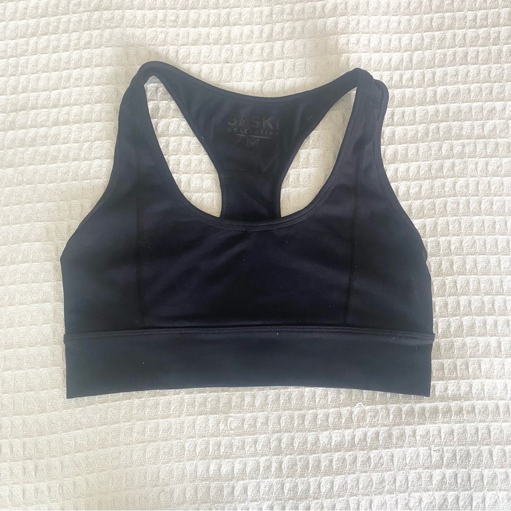 Saski collection black Racerback sports bra size Medium